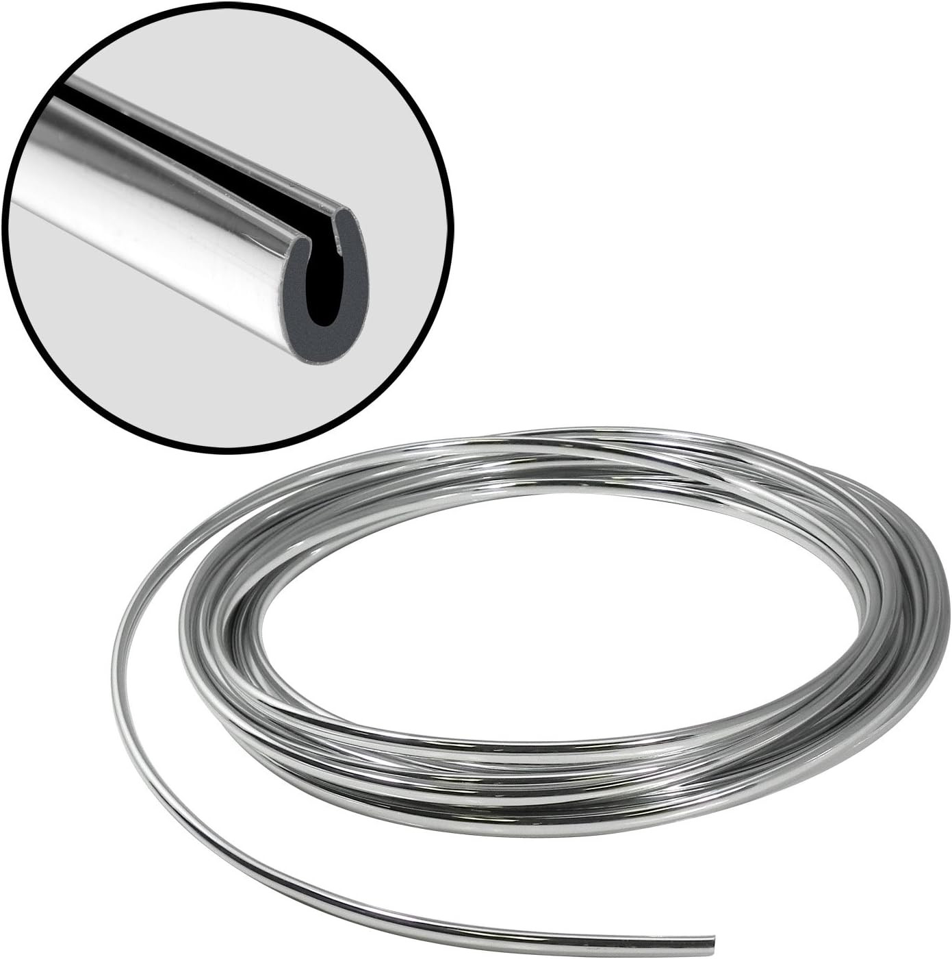 Full Size 17 Chrome U Shape Car Door Edge Guard Trim