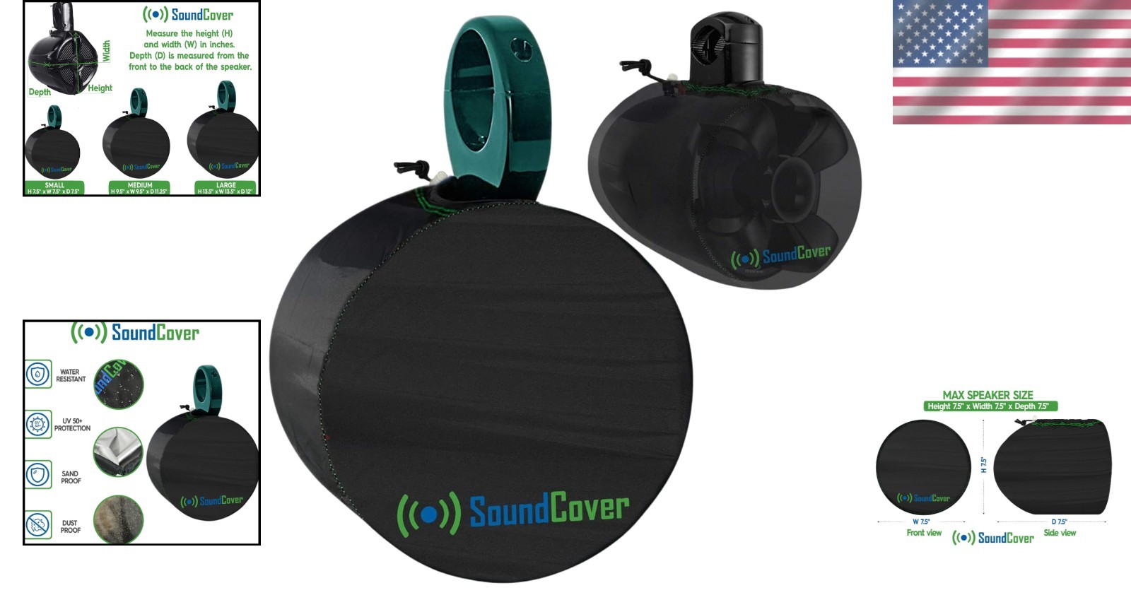 Water-Resistant Wakeboard Tower Speaker Covers with UV Protection – Small Size