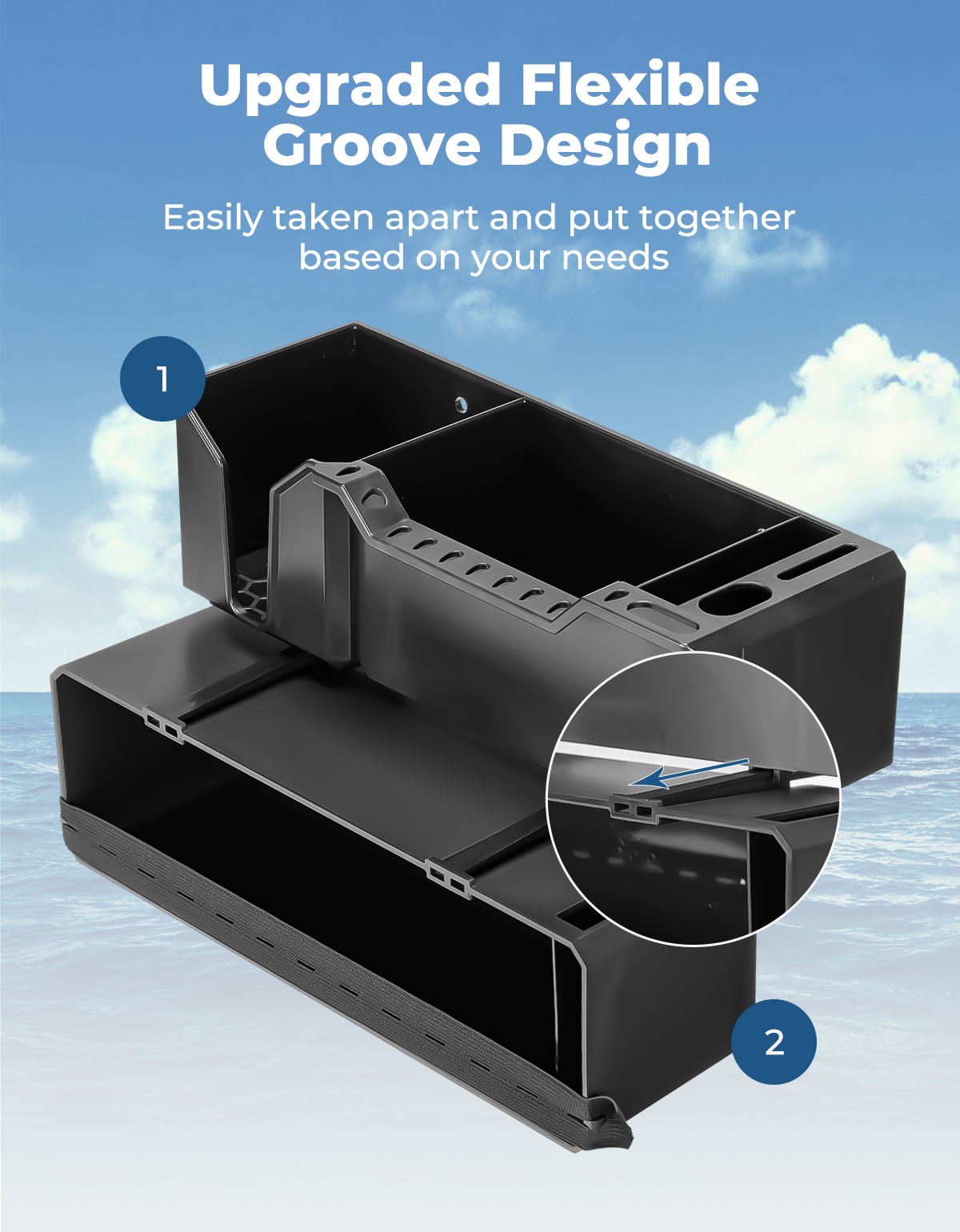 KEMIMOTO Boat Cup Holder Caddy Marine Organizer For Pontoon Jon Bass Boat Kayak
