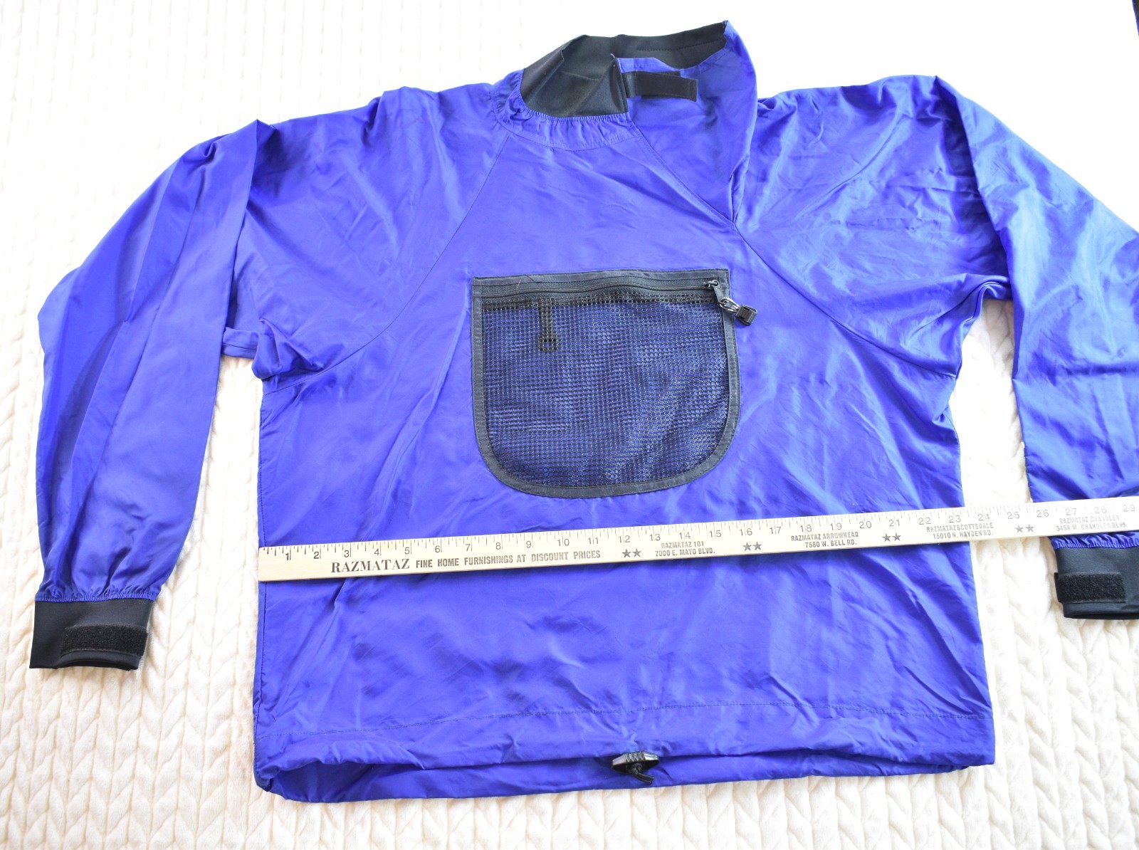 Kokatat Paddling Jacket Splash Top Dry Blue Kayak Canoe Pocket Pullover Women M