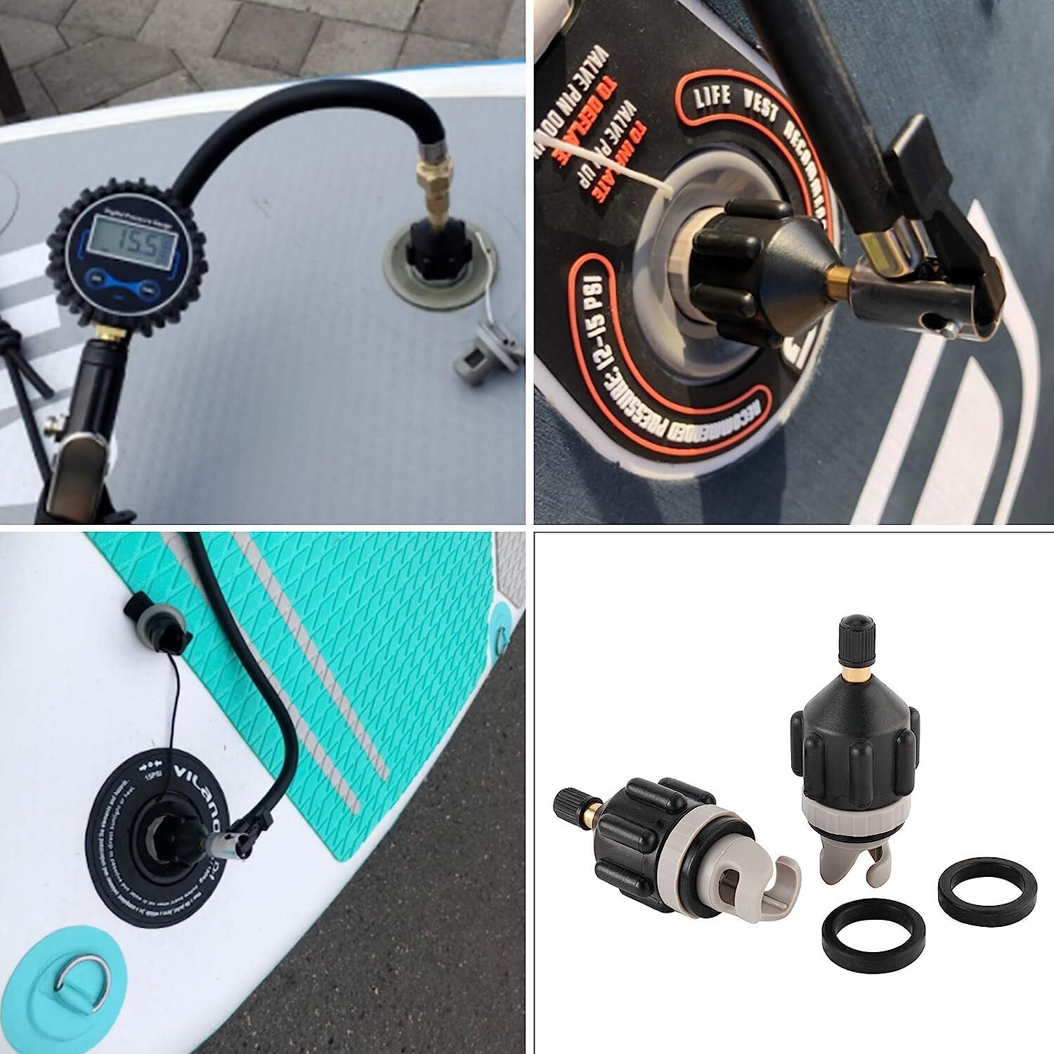 SUP Pump Adapter Inflatable Boat Air Valve Adaptor Paddle Board for Canoe Kayak