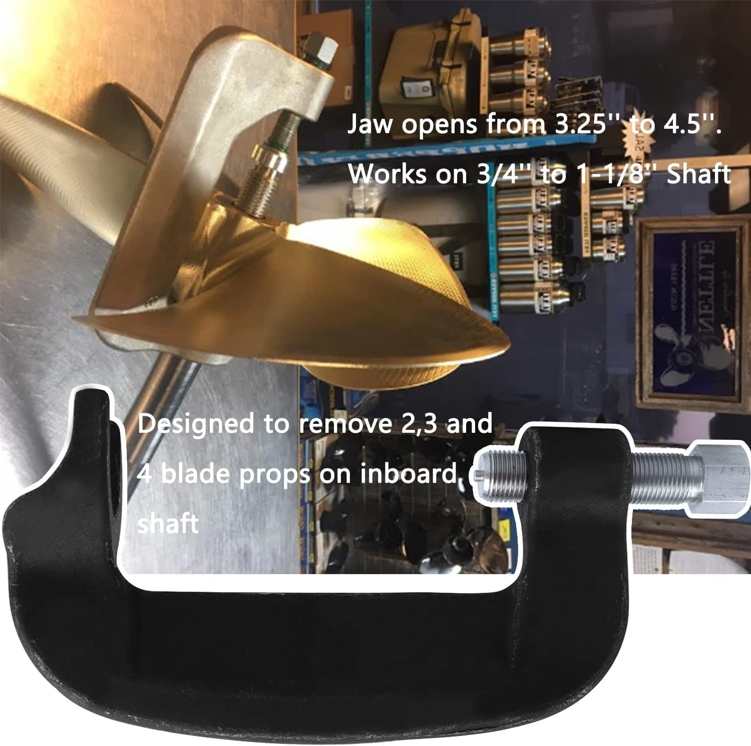 Prop Puller for Ski Wakeboard Surf Propellers, C Clamp Puller Works on 3/4” …