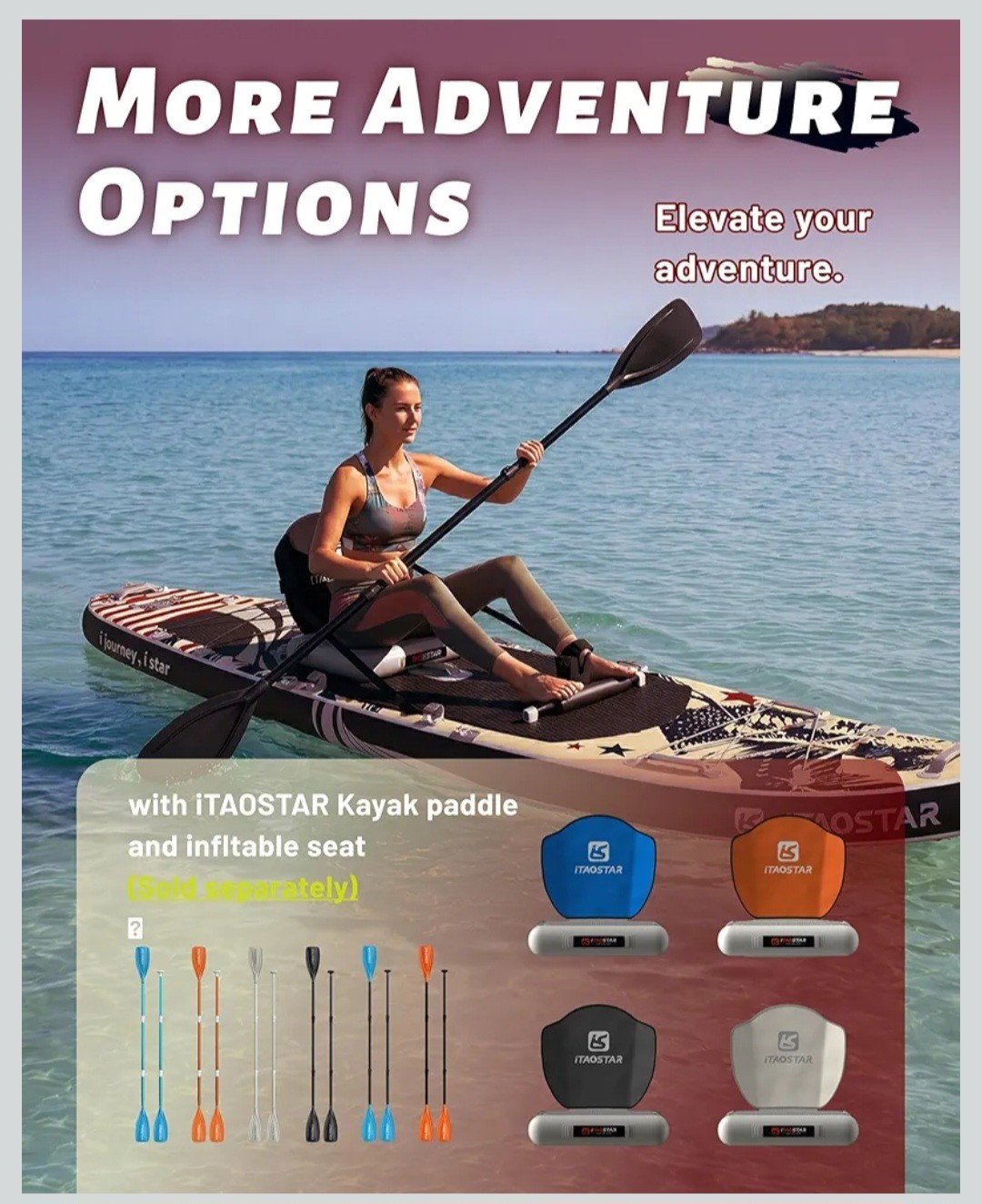 iTAOSTAR 11’6″ x 35″ Extra Wide Inflatable Stand Up Paddle Board Kit N26A