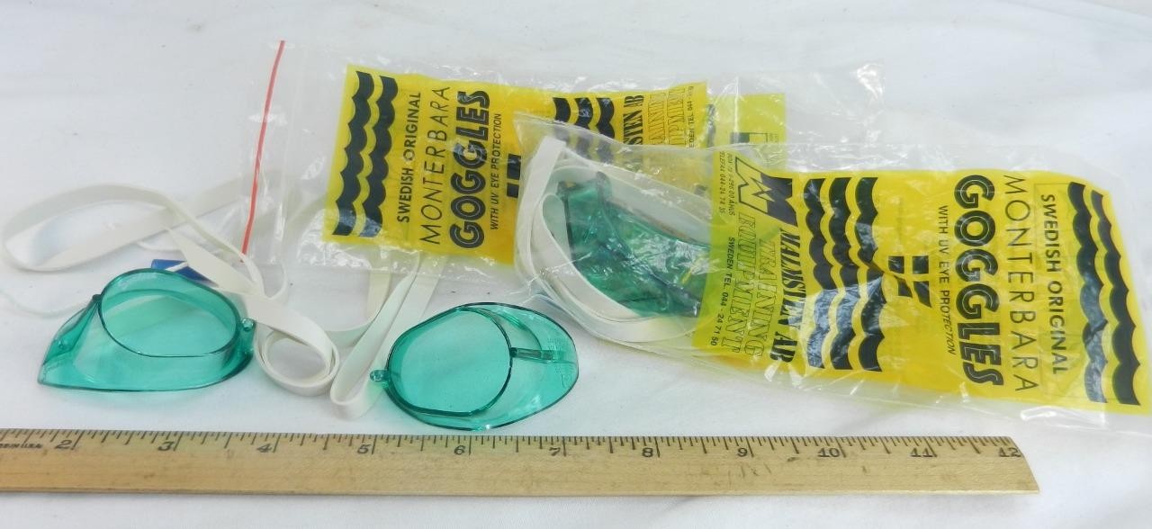 2 Pair Of Swedish Original Monterbara Goggles Swim Swimming Accessories Malmsten