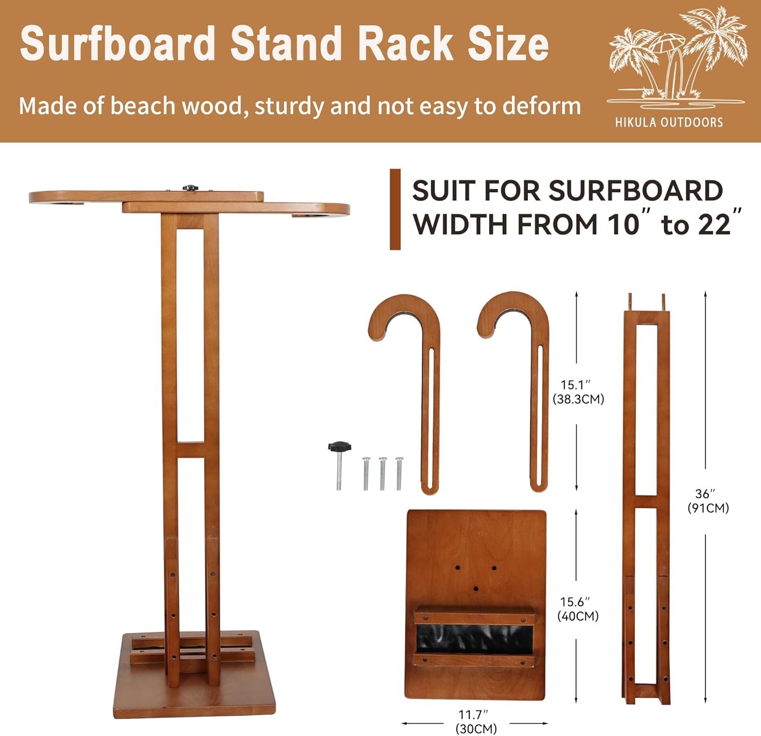 Surfboard Stand Racks, Indoor Display Stand Shortboard and Longboard Organizer