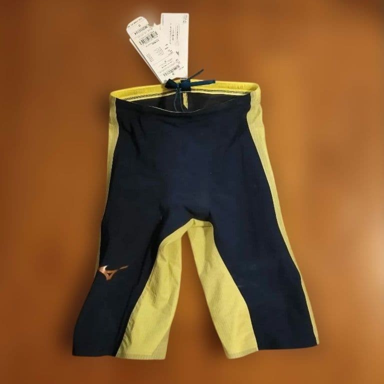 Mizuno Men’s Swimsuits GX SONIC ROYAL PW ‎N2MBD001 Navy/Yellow Nylon 2026 NEW