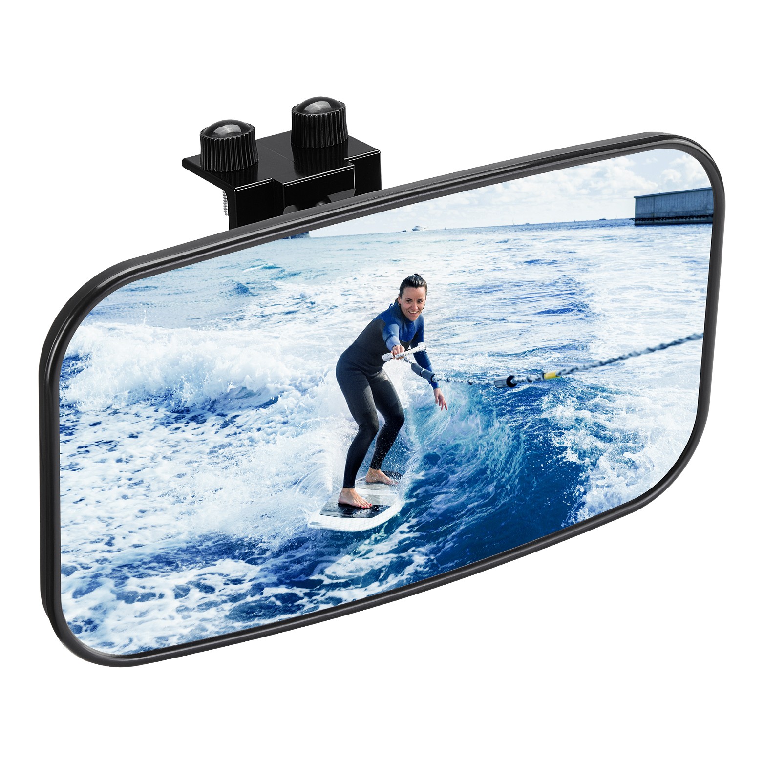 KEMIMOTO 8″x4″ Rear View Boat Mirror Marine Mirror for Ski Boat Pontoon Boat
