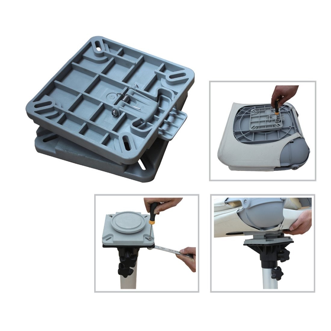 BroCraft Boat Seat Swivel Mount Removable Bracket With Quick Disconnect