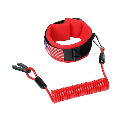 Boat Kill Switch Lanyard Jet Ski Wrist Strap Fit for Yamaha Jet Red