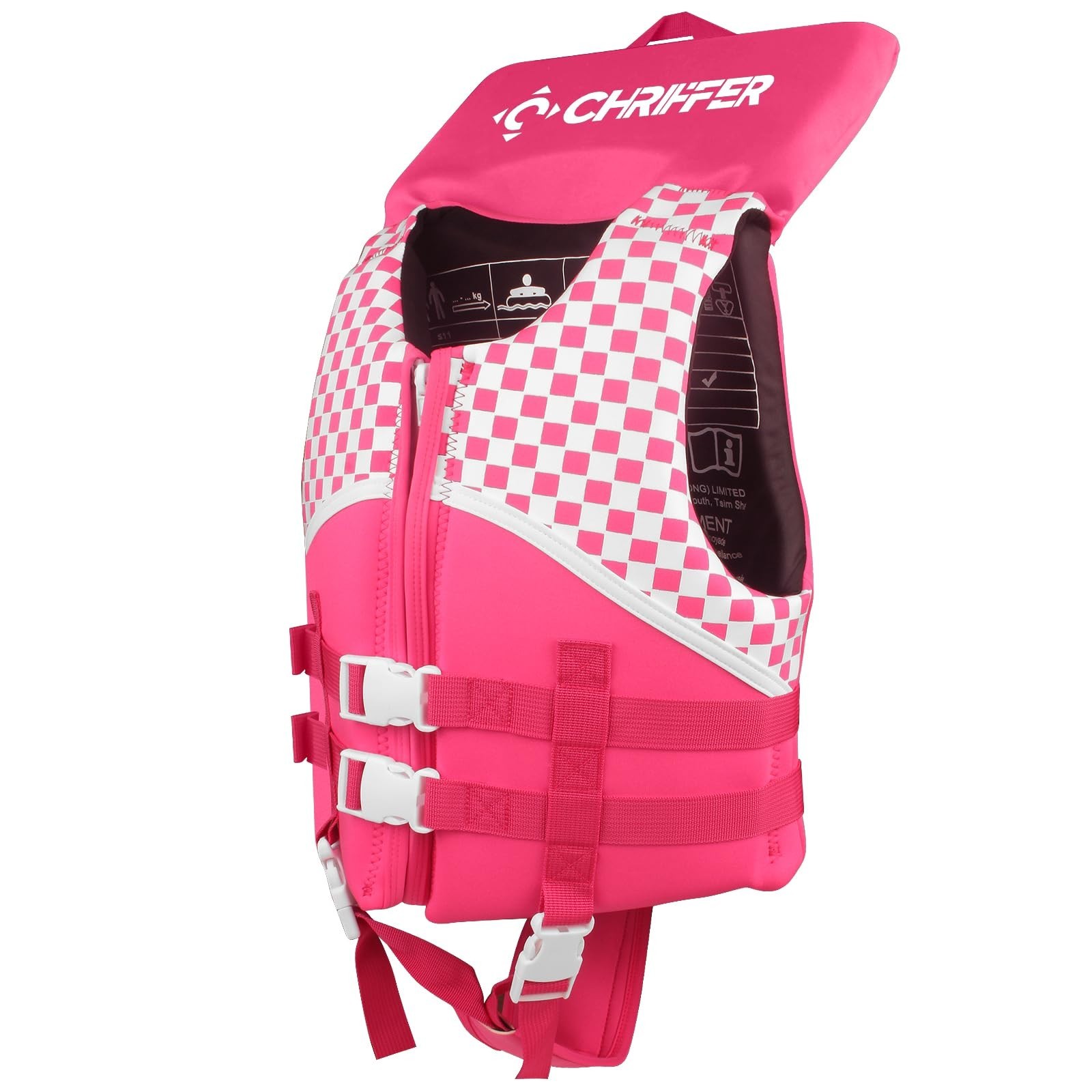 Chriffer Kids Swim Vest for 20-70 Pounds Boys and Girls, Easy On/Off Zipper, …