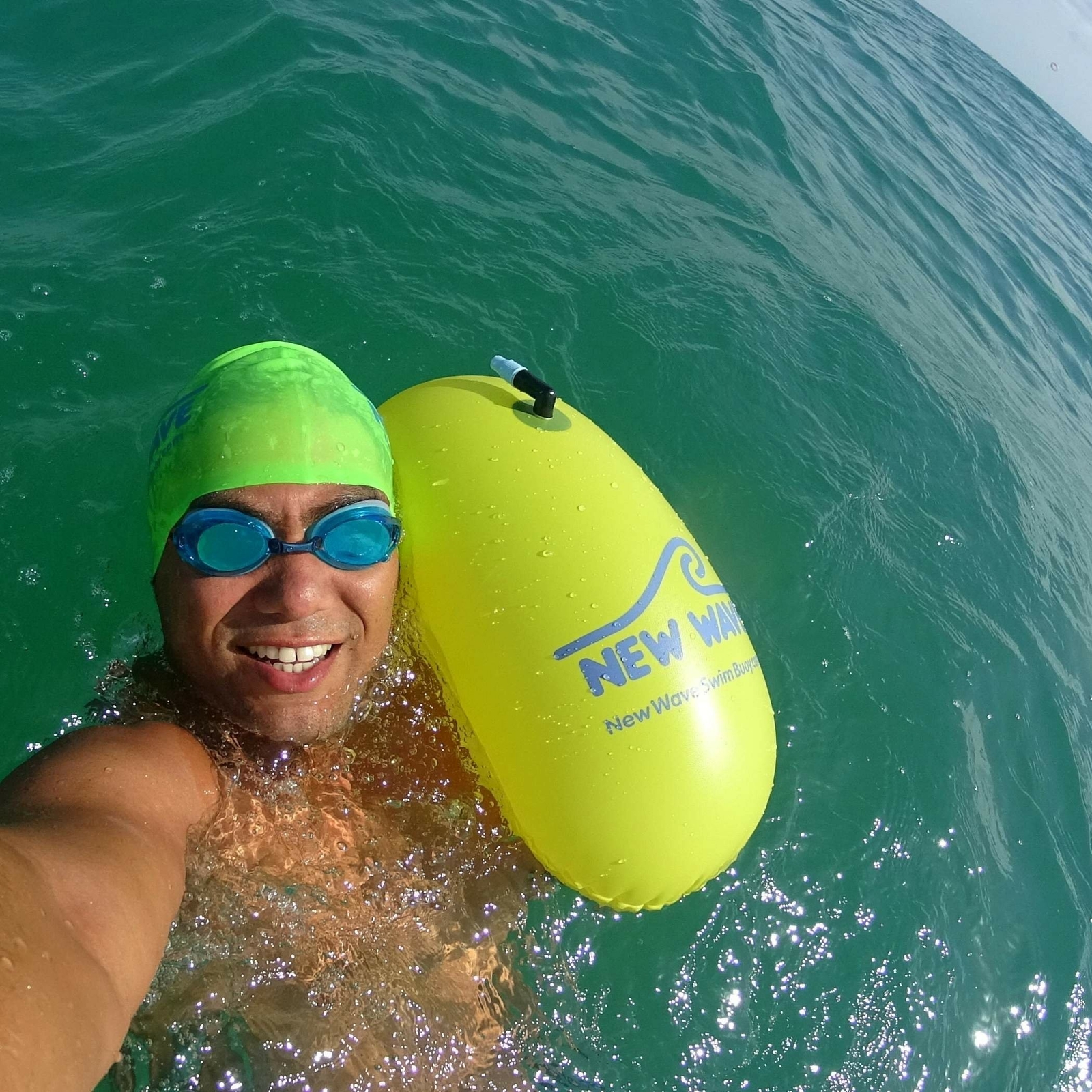 New Wave Swim Bubble for Open Water Swimmers and Triathletes – Fluo Green
