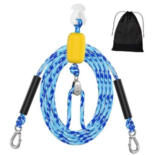 20FT Boat Tow Harness for Tubing, Self-Centering Floating Boat Tow Aqua Blue