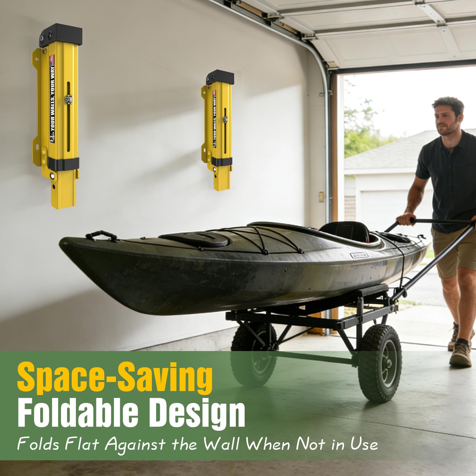 GanFindX Kayak Wall Rack Foldable Storage Hanger for Kayaks