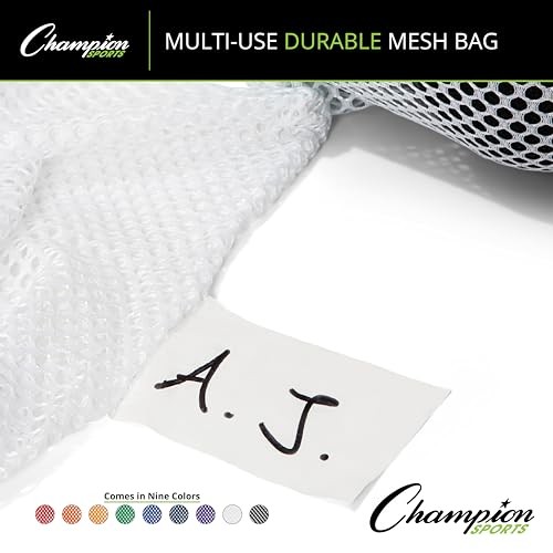 Mesh Equipment Bag – Heavy-Duty Nylon Drawstring Bag with Lock 12″ x 18″ Blue