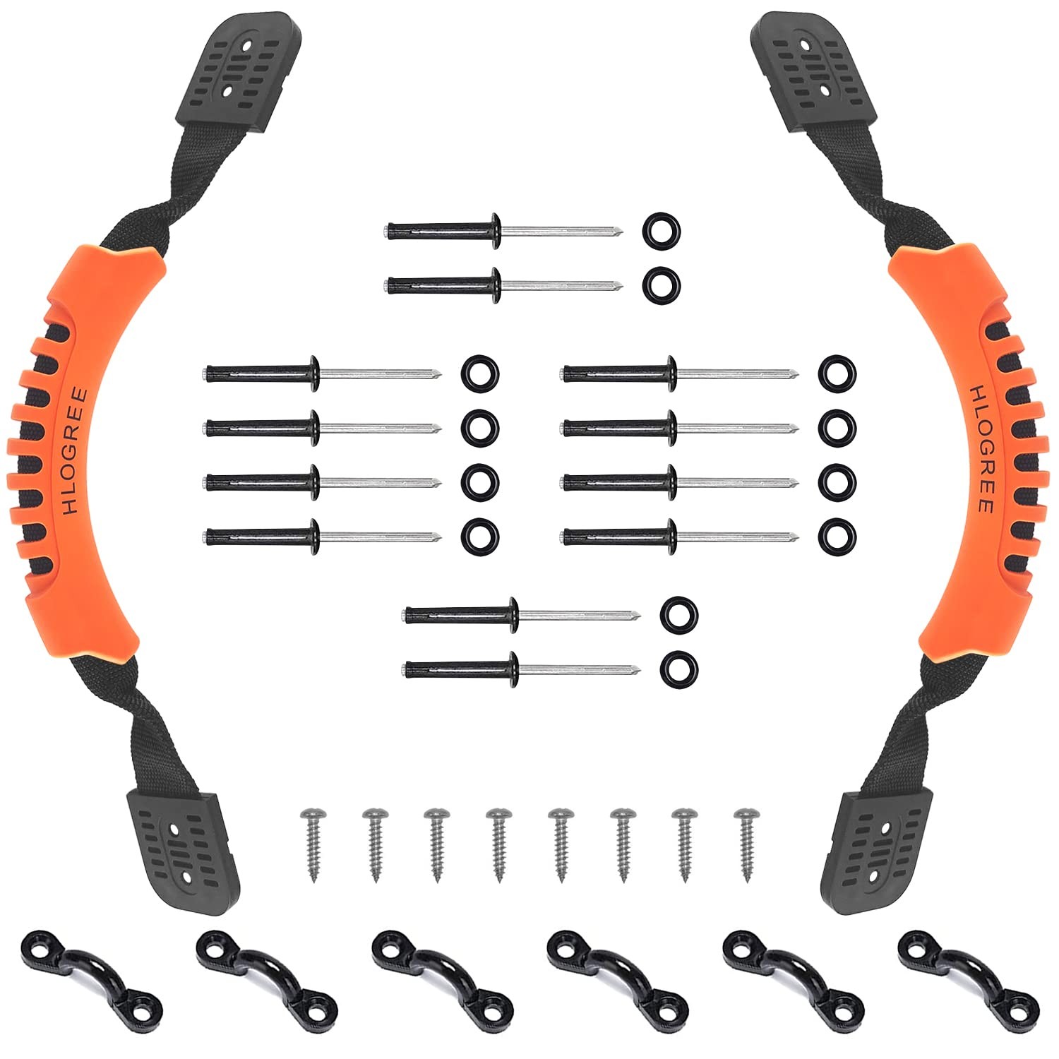 Kayak Handles 2 Pack,Orange Kayak Carry Handle with Rivets,Kayak Replacement …