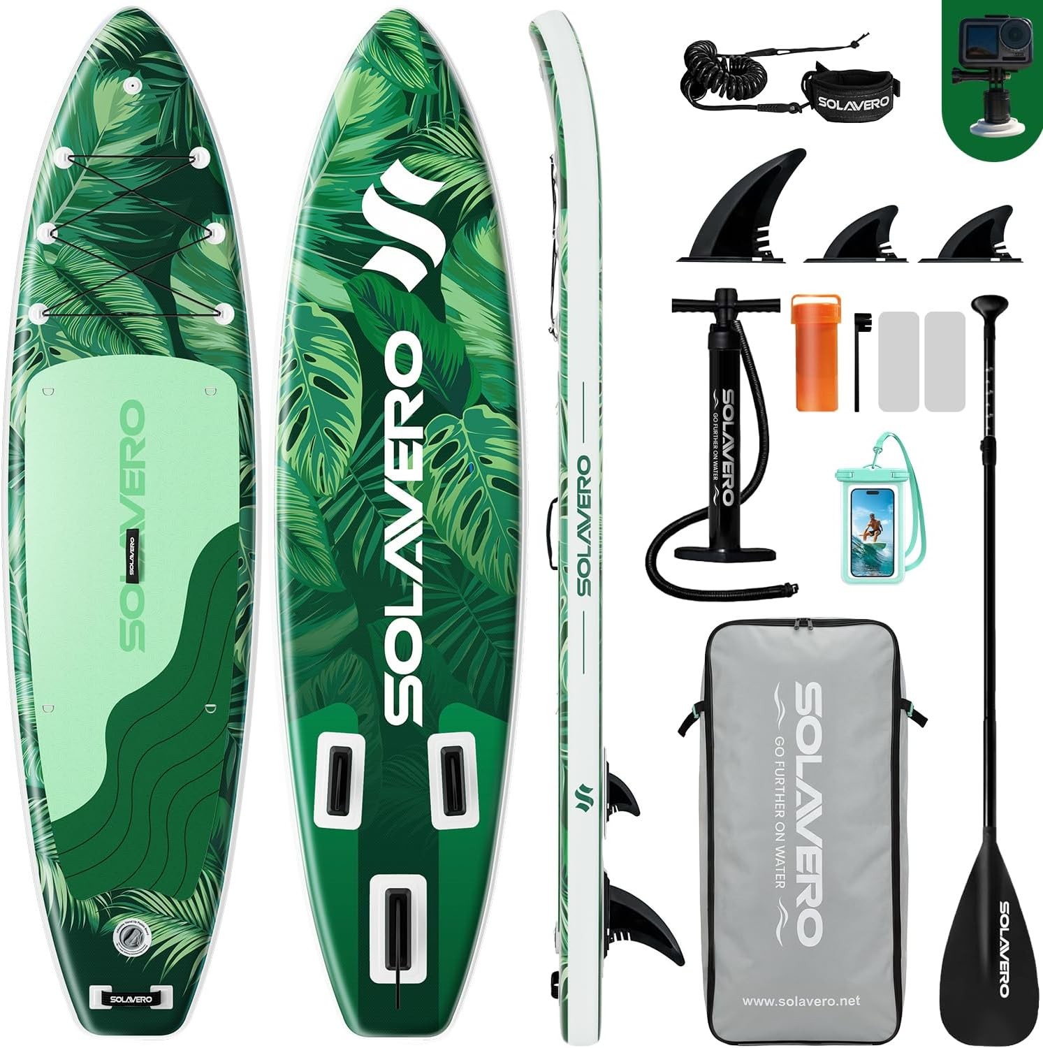 11′ Inflatable SUP Paddle Board, Stand Up Paddle Board Accessories for Adults