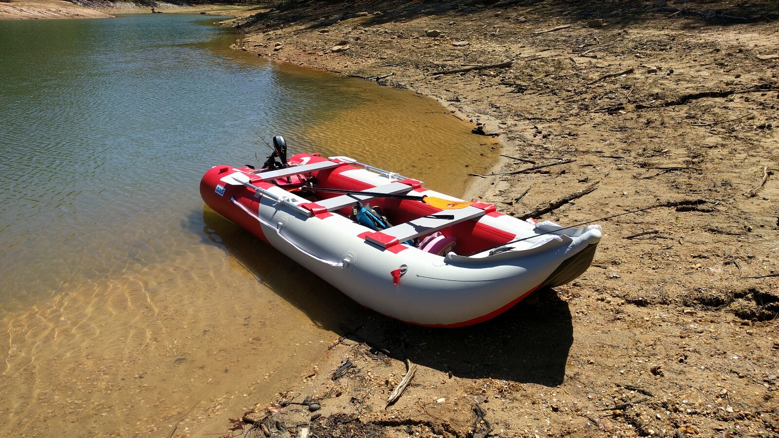BRIS 14.1Ft Inflatable Kayak Fishing Tender Inflatable Pontoon Boat Canoe