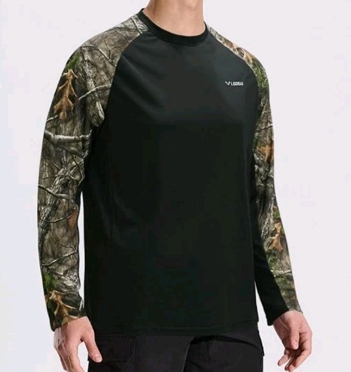 LOOGU Men’s UPF 50+ UV Sun Protection SPF Rash Guard Lightweight Long Sleeve M