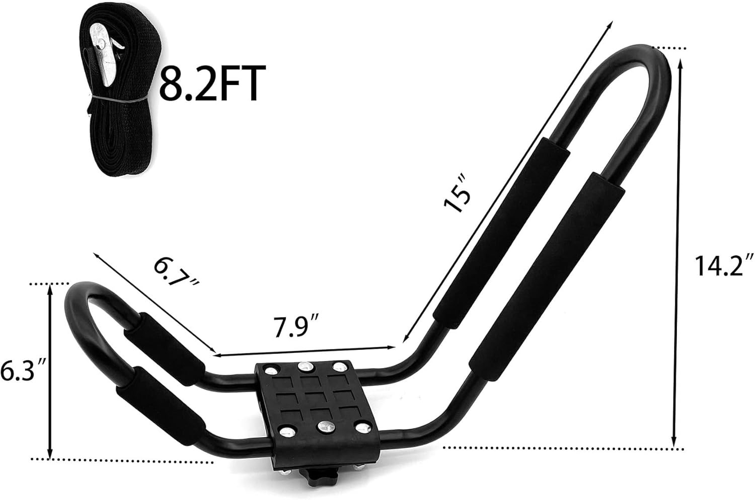 2 Pairs Kayak Roof Racks Universal Crossbar Mount Load 150lbs Car