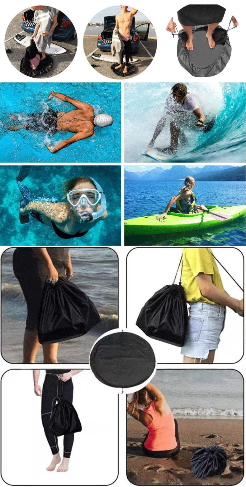 Beach Storage Bag Swimsuit Organizer Wetsuit Changing Sand Wetsuit Mat Bag