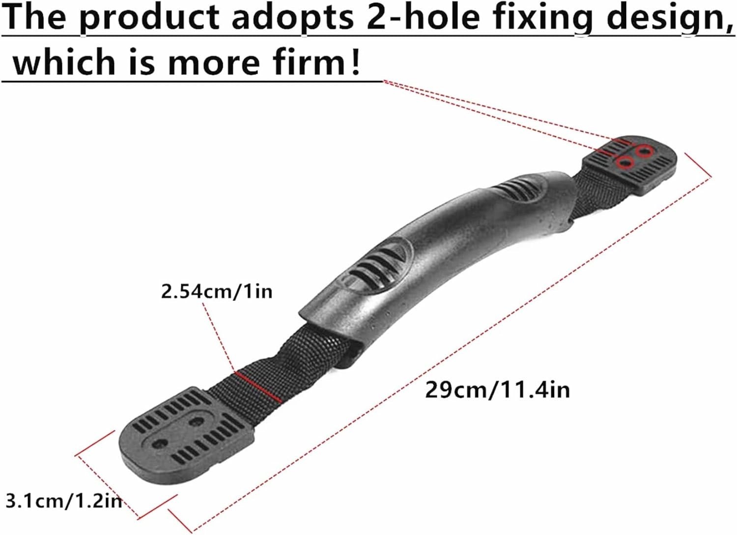 4 Pack 2-Hole Kayak Carry Handles with Screws – Rubber Kayak Handle for Ocean…