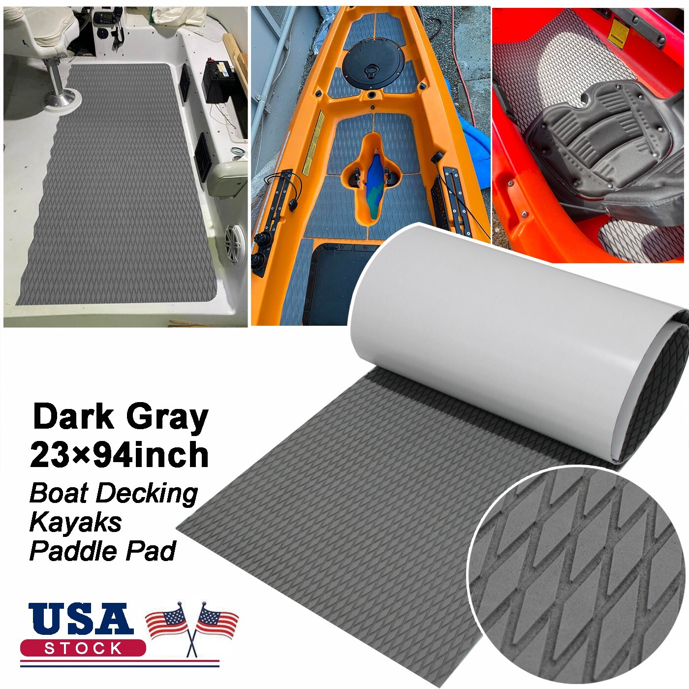Surfboard Traction Pad , EVA Foam Boat Flooring Kayaks Paddle Non Slip Deck Mats