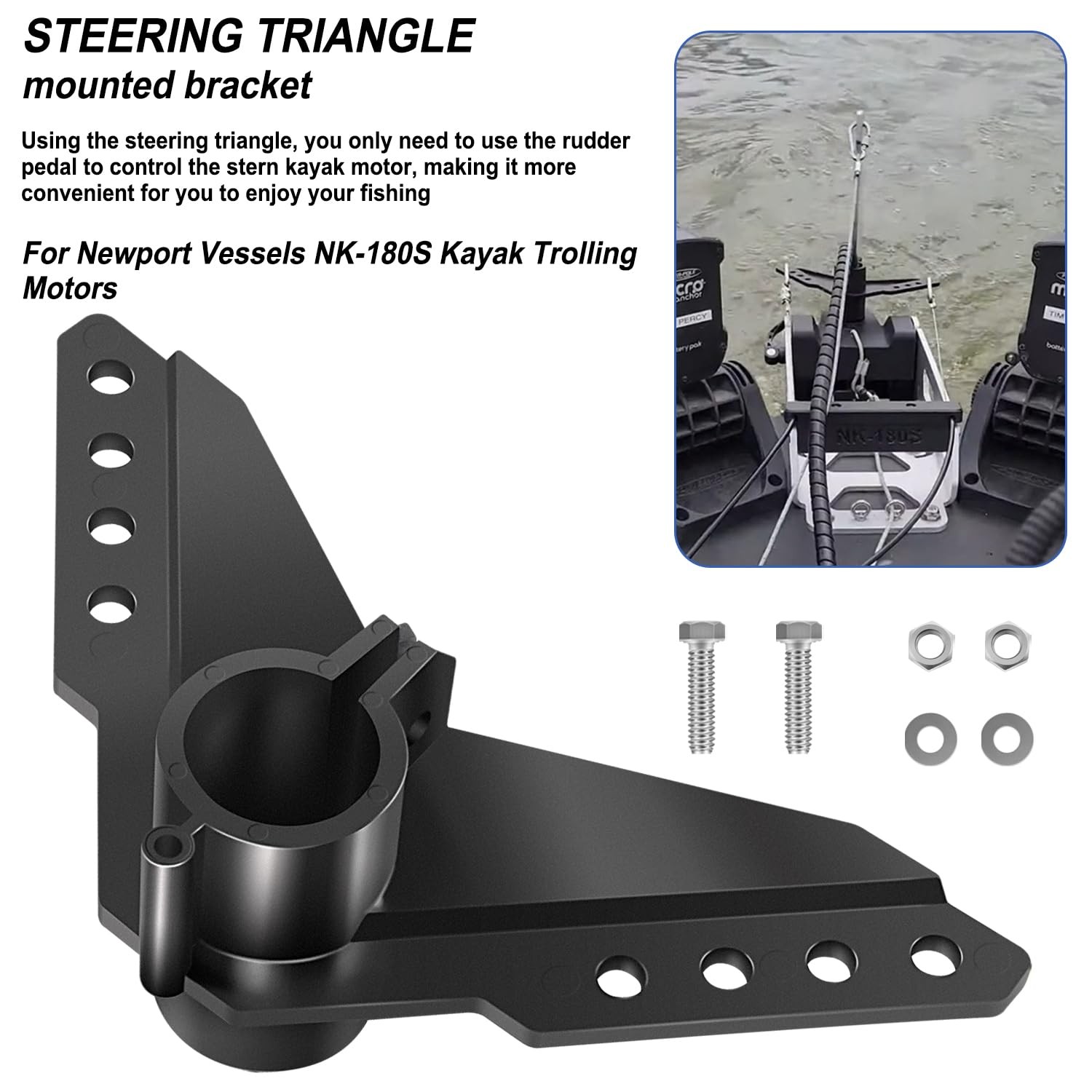 Plastic Steering Triangle Support Fit Newport NK-180S Brushless Kayak Motor
