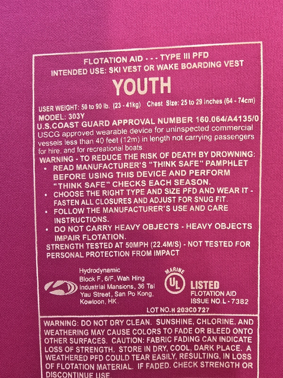 Speedo Youth 50-90lbs Life Jacket Priced Right!!
