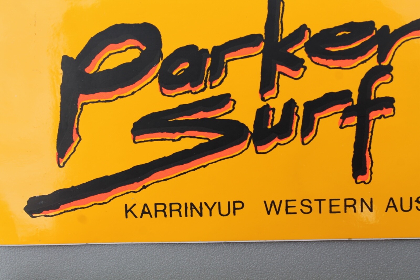 Parker Surf Surfboards Neon Orange Australia 80’s V61B Vintage Surfing STICKER