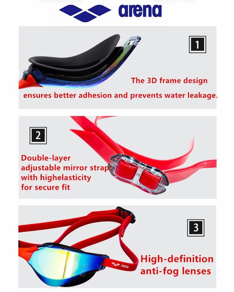 Professional Racing Swimming Goggles Anti Fog UV400 Waterproof Competition Train