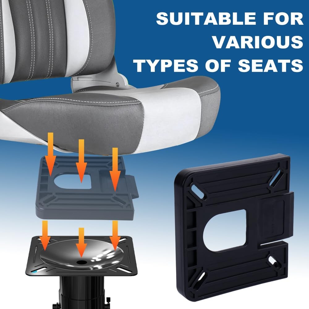 Manumarine 7″ x Quick Release Removable Boat Seat Bracket Mount black