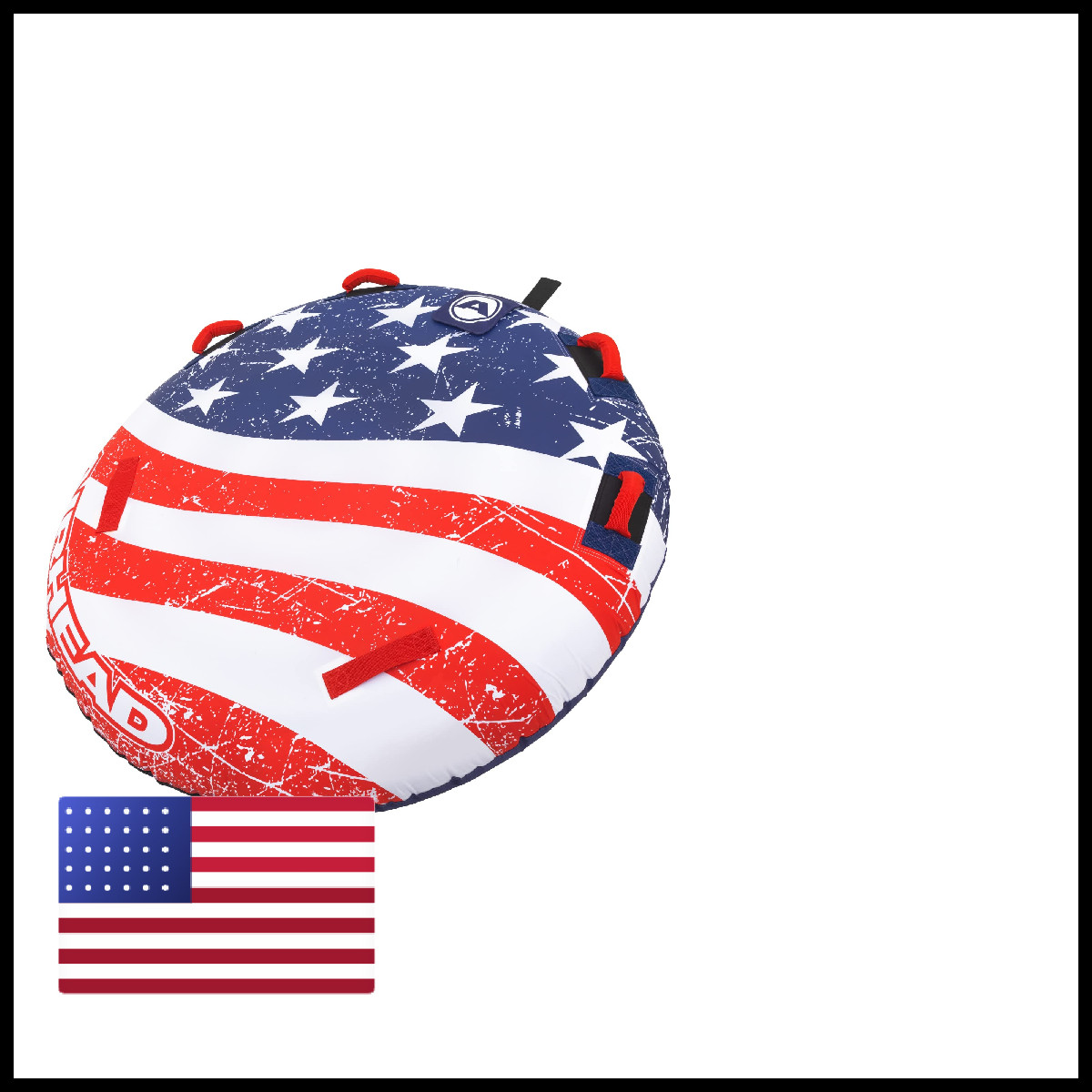 Sportsstuff Airhead Stars And Stripes 1 Towable 1 Rider Tube For Boating And