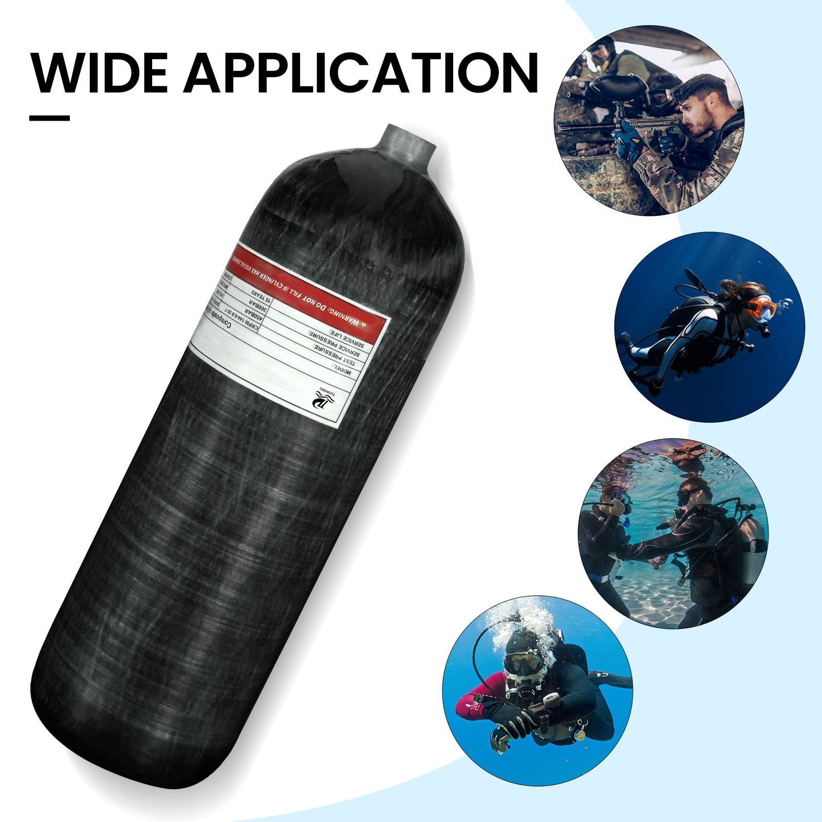 4500Psi Carbon Fiber Scuba Tank,6.8L 6800CC High Pressure Composite Cylinder