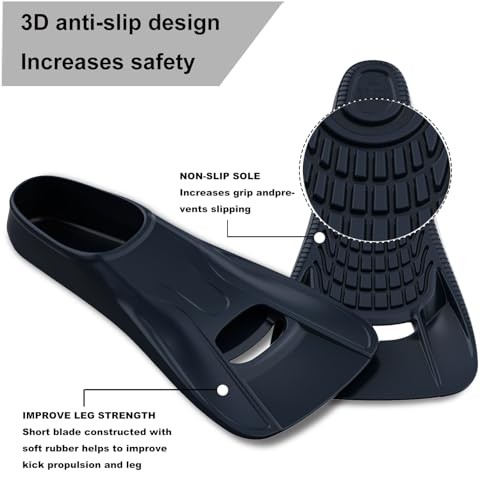 Swim Fins Adult Swim Training Fins for XS (US Male 3.5-5 US Female 4.5-6) Navy