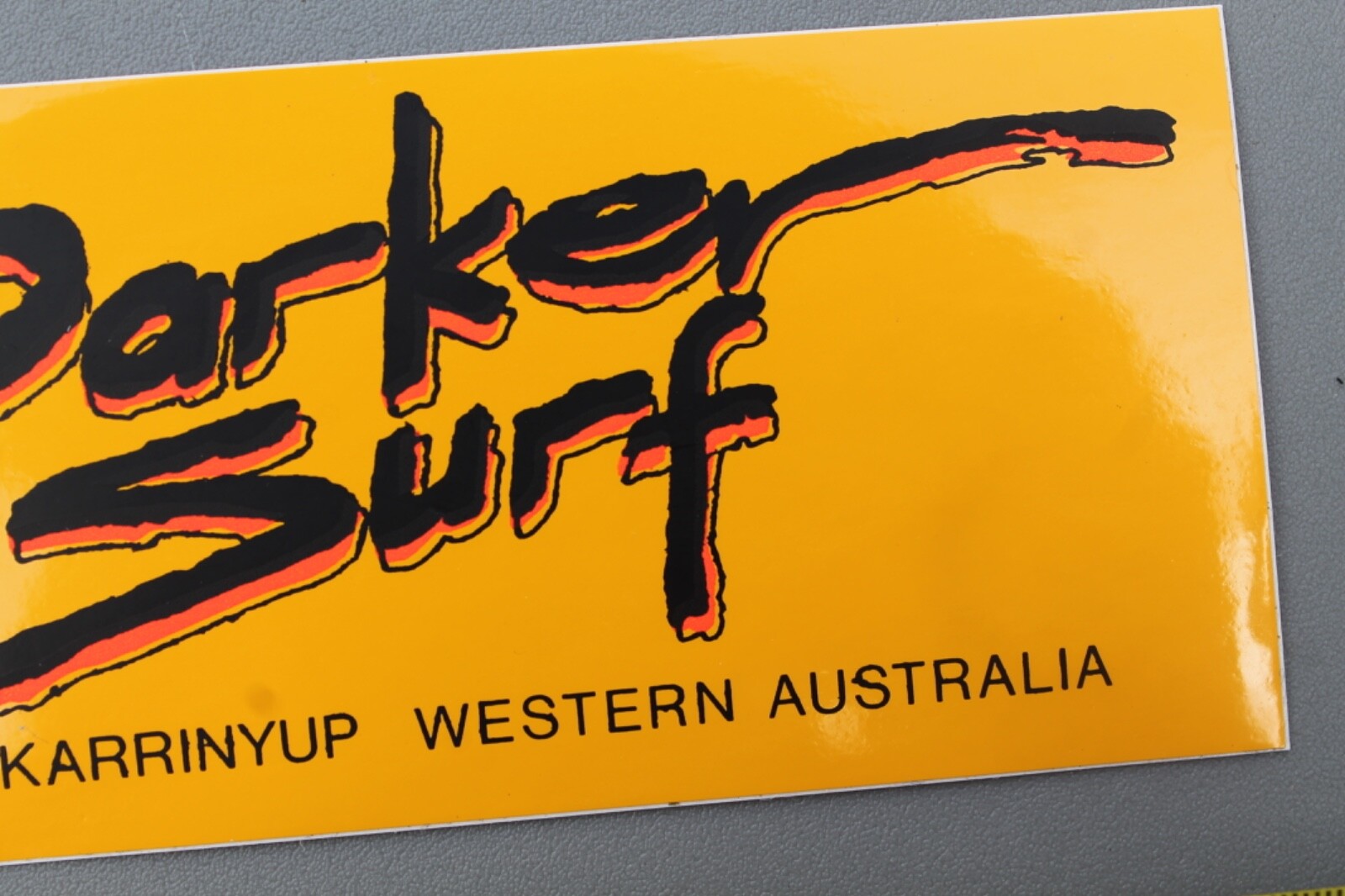 Parker Surf Surfboards Neon Orange Australia 80’s V61B Vintage Surfing STICKER