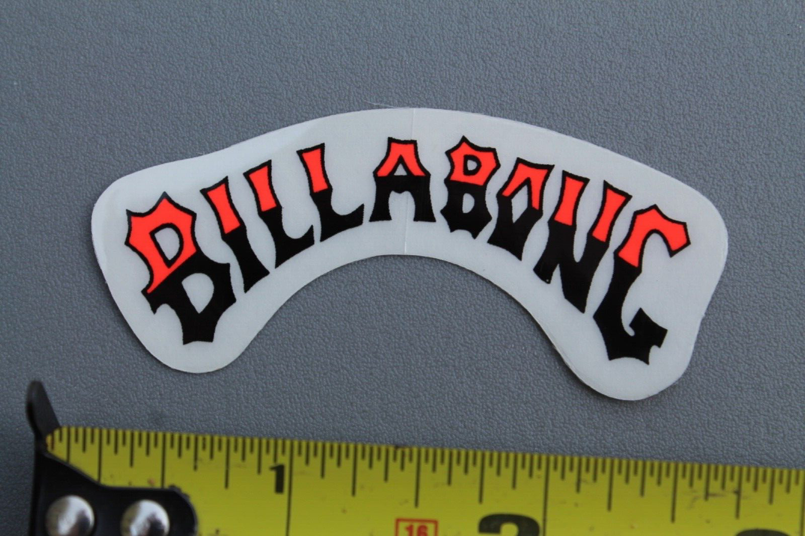 Billabong Surfboards Clear Neon Orange Black OG 80’s B8 Vintage Surfing STICKER