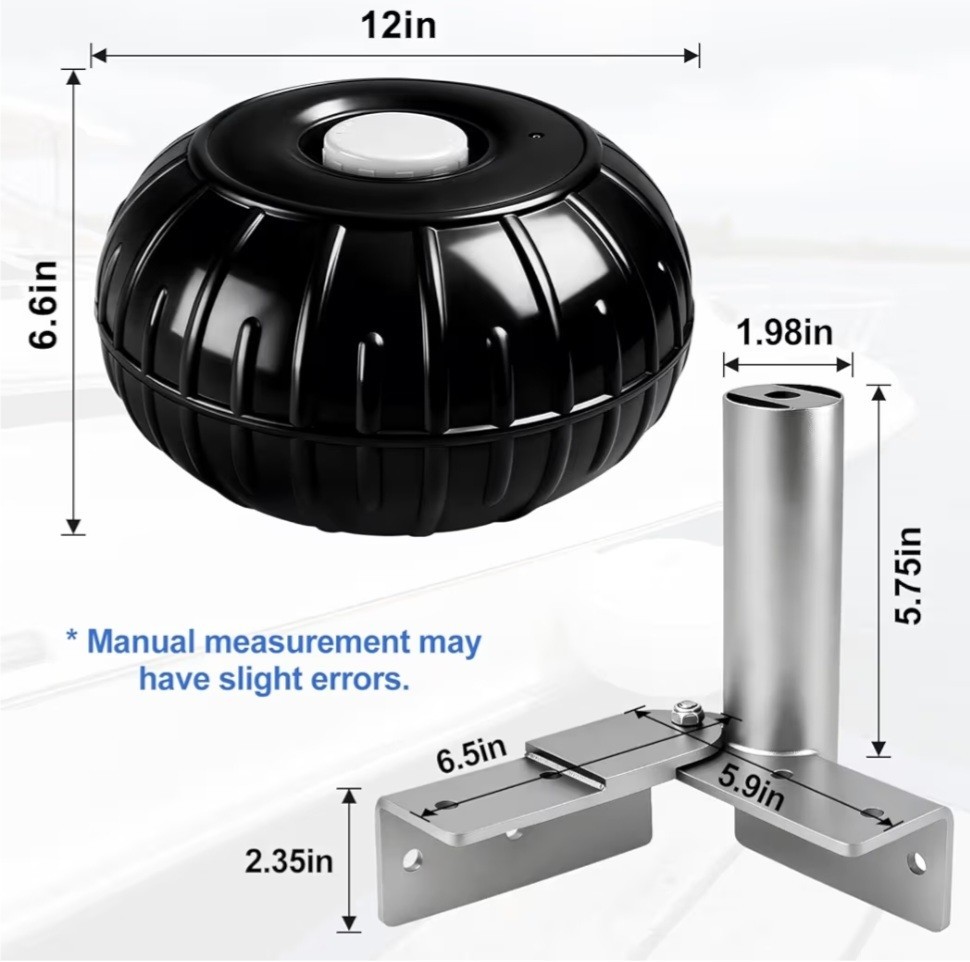 12″ Boat dock wheel & Corner Mount Bracket(Hot dipped galvanized steel) NEW