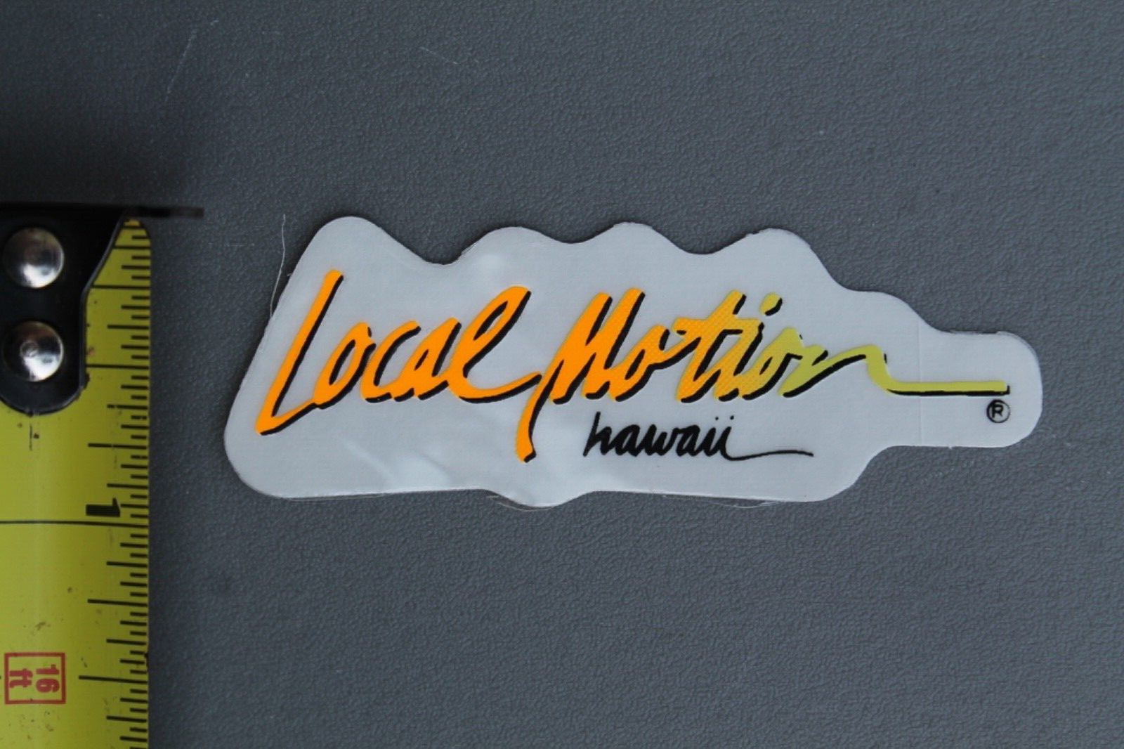 LOCAL MOTION Hawaii Surfboards Neon Orange OG 80’s LM1A Vintage Surfing STICKER
