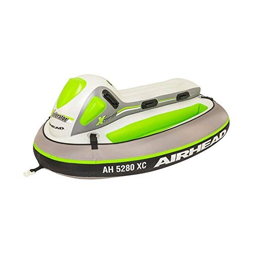 XCELERATOR, 2 Rider Towable Tube, White/Green/Gray
