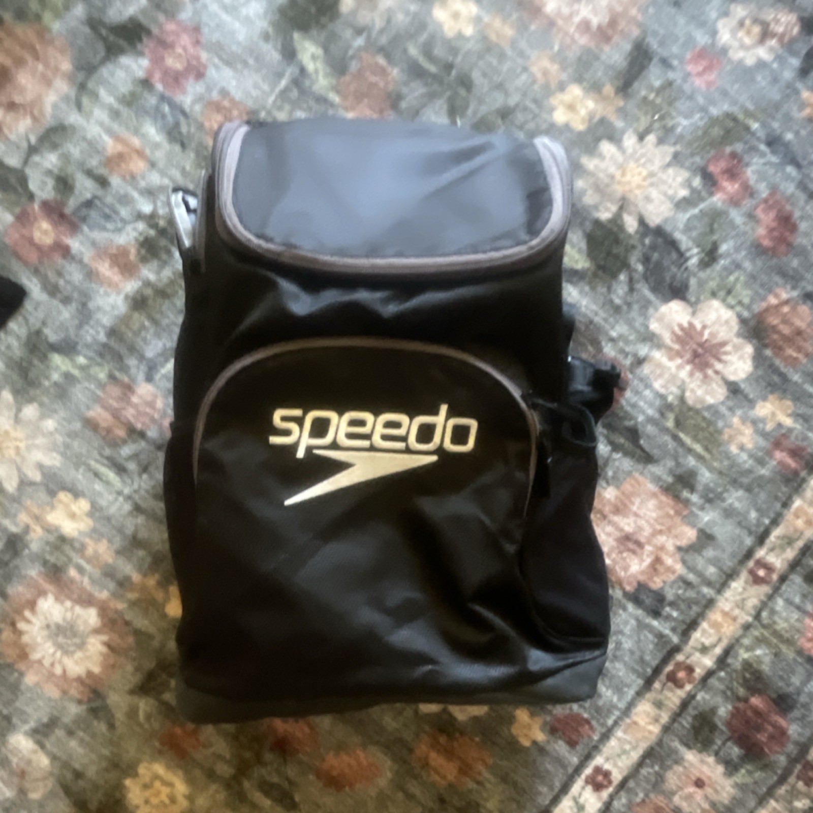 Speedo Black Backpack Swimming Equipment Gear Bag for Pool, Swim, Training