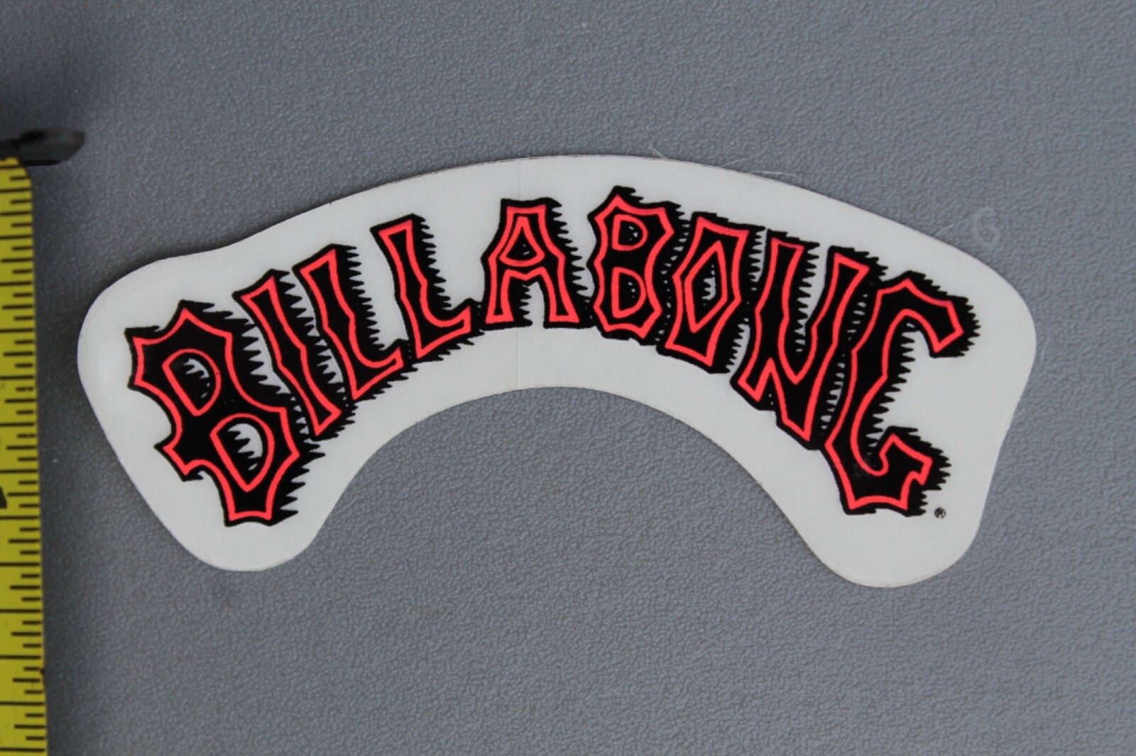 Billabong Surfboards Clear Neon Orange Small OG 80’s B8 Vintage Surfing STICKER