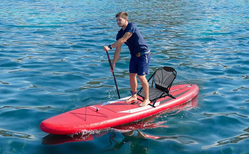 Folding Kayak Seat for Inflatable Kayak Adjustable Universal w/ Back Support