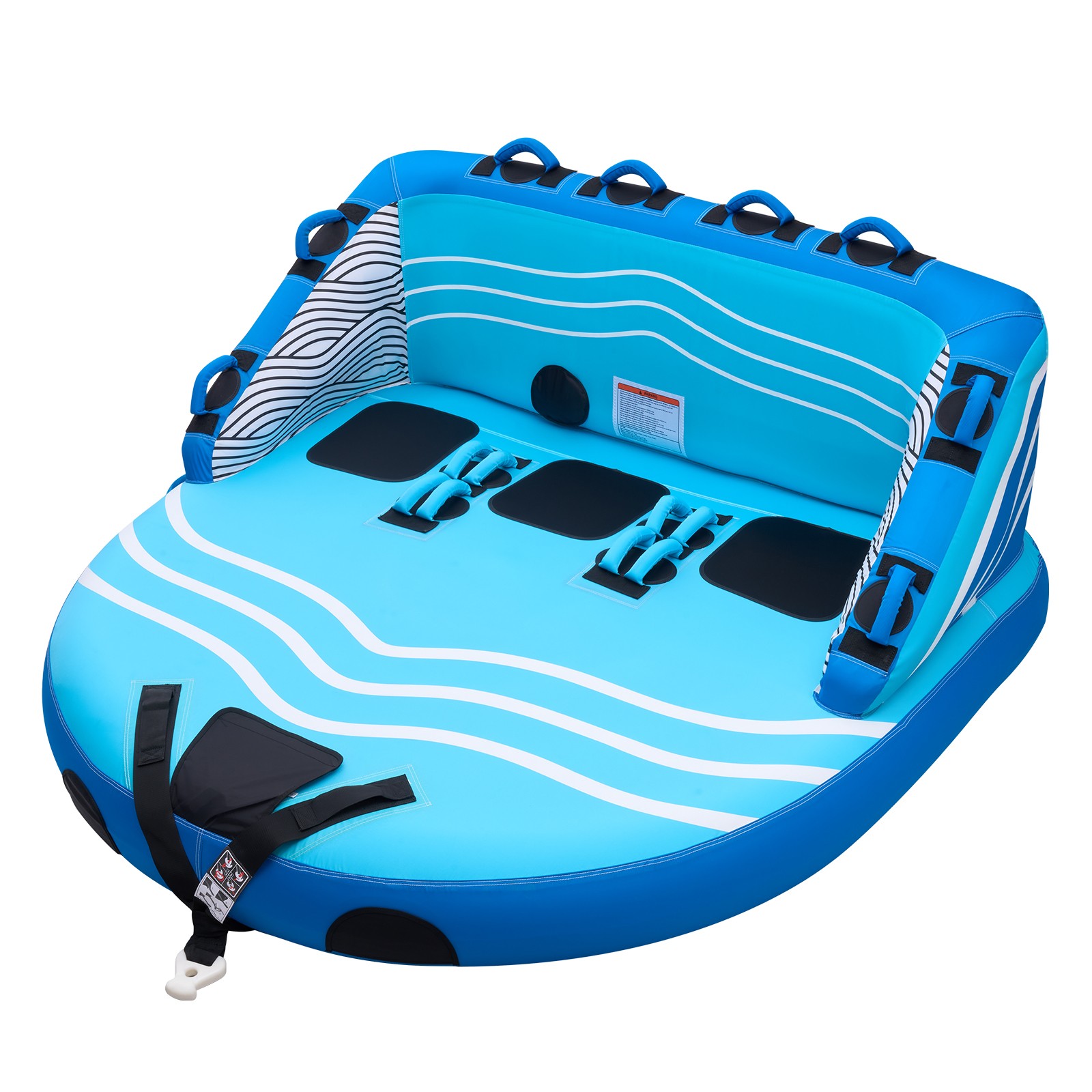 Uimoso Inflatable Towable Tubes for 1-3 Riders Water Sports Boating Fun Blue