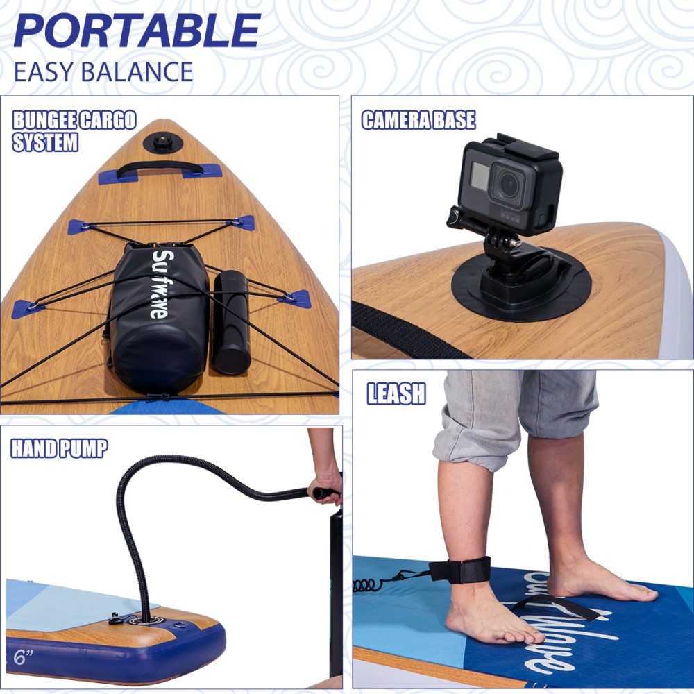 Inflatable Stand Up Paddle Board 11ft All Weather SUP Board Complete Accessories