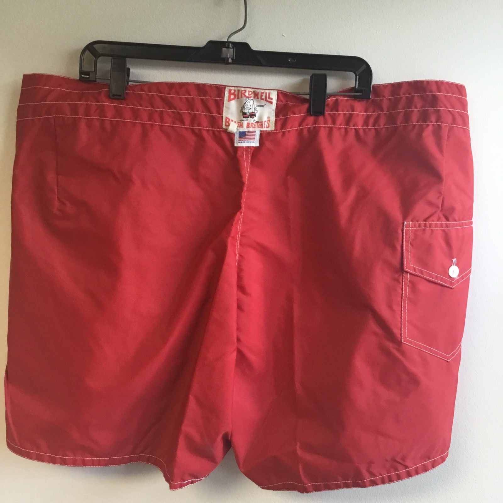 Vintage Red Bird well Shorts Surf Surfing 22” Hip To Hip, 18.5”Waist To Bottom