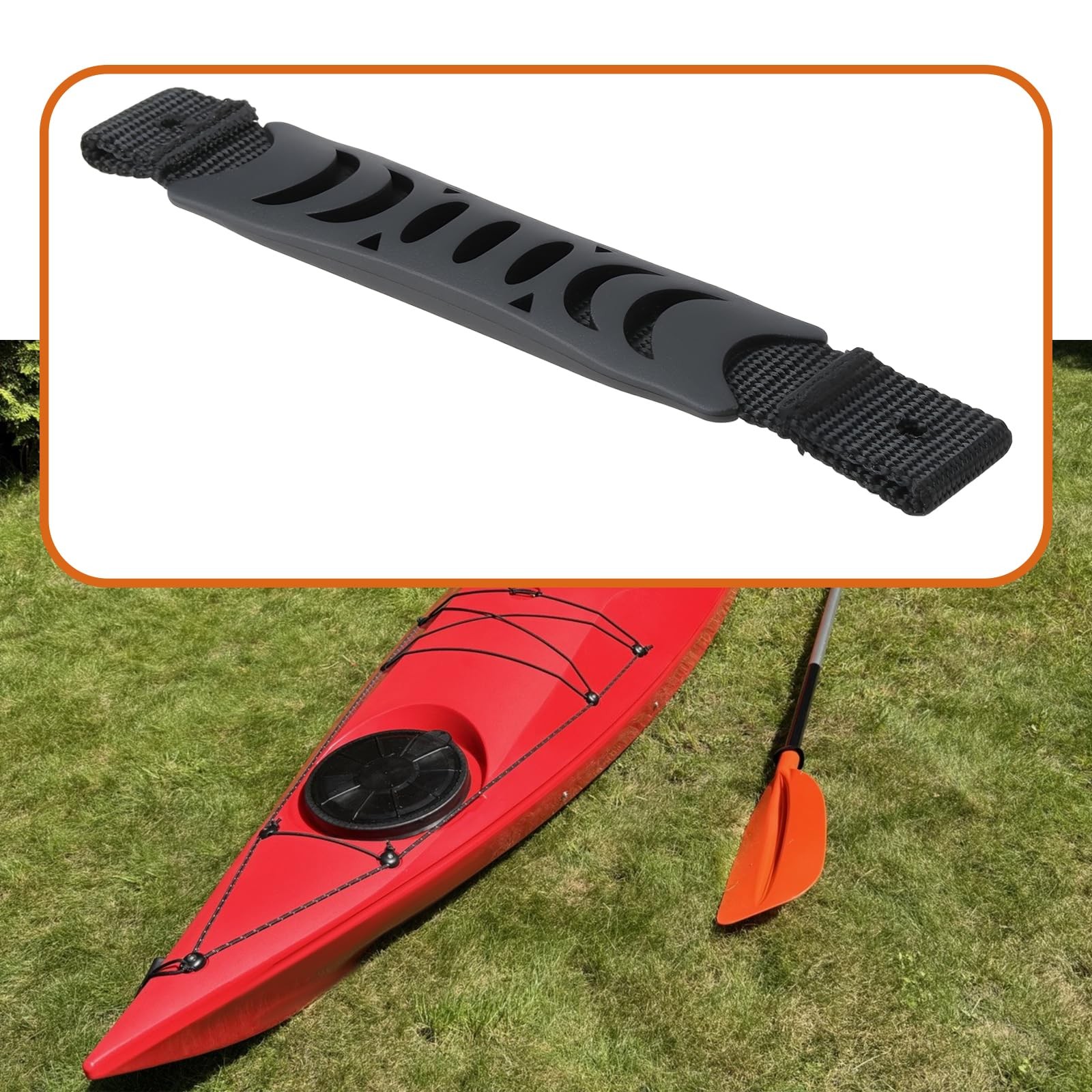 2pcs Kayak Handle Carry Strap 215x33mm Boat Accessories Replacement Kit