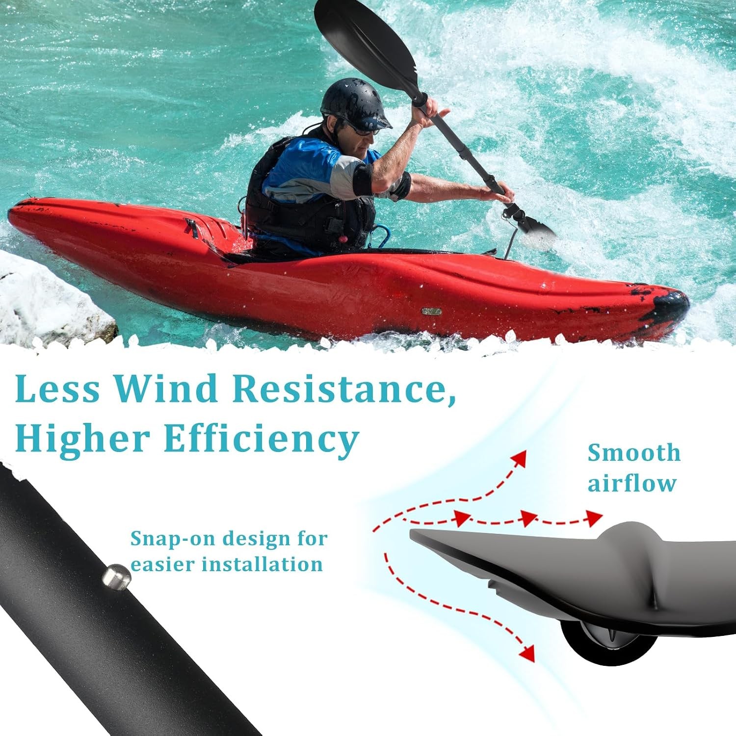 Floating Kayaking Oars,Paddle Board Paddle Detachable Adjustable Alloy Shaft …
