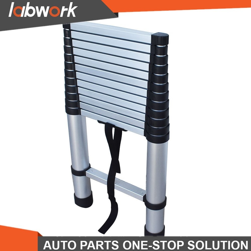 Labwork 12.5FT Heavy Duty Aluminum Extension Telescoping Lightweight Step Ladder