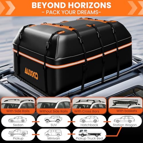 22 Cubic Ft Waterproof Rooftop Cargo Carrier Bag for All Vehicles