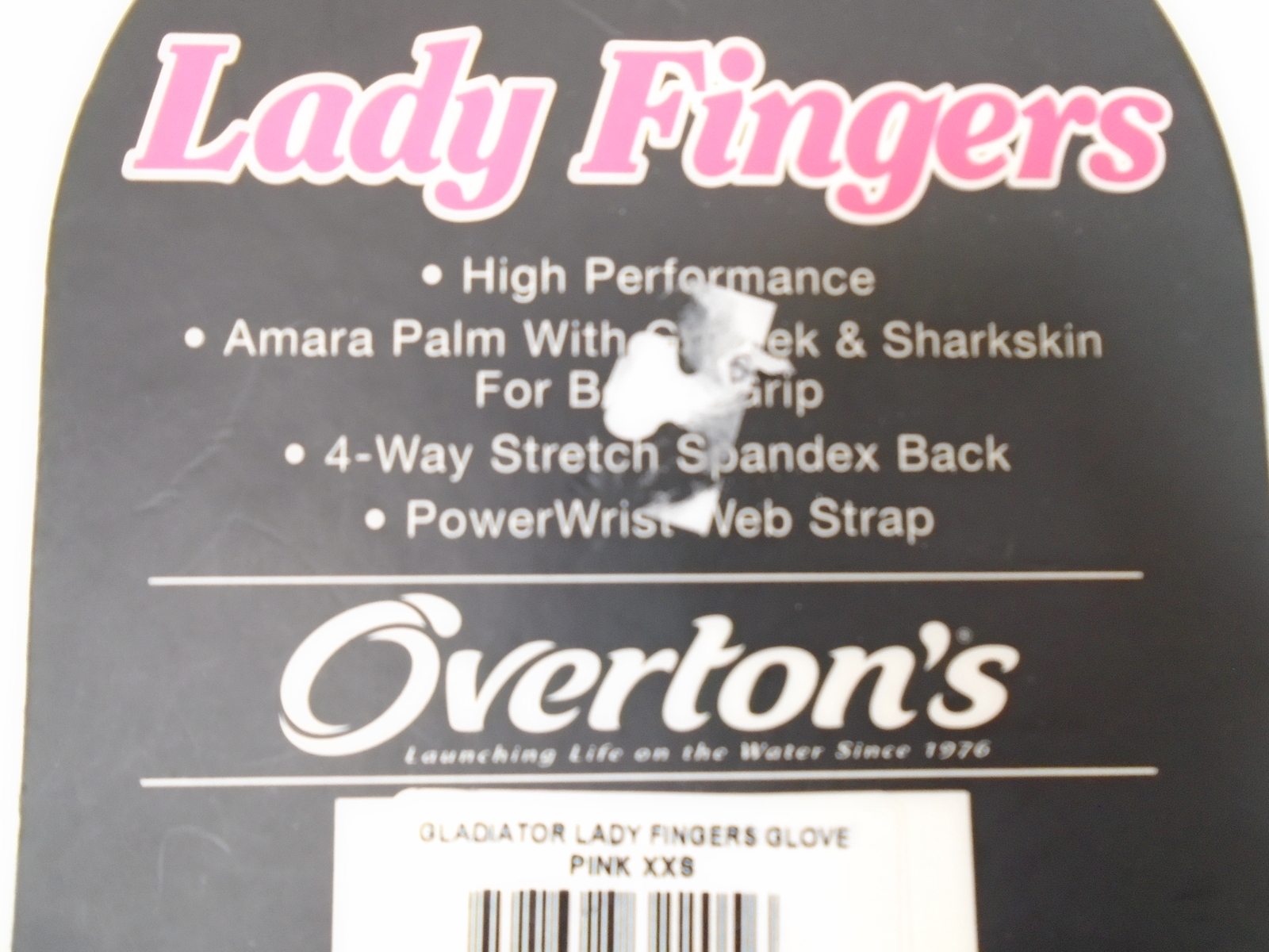 OVERTONS GLADIATOR 831606 LADY FINGERS WOMENS XXSMALL FINGERLESS WATERSKI GLOVES